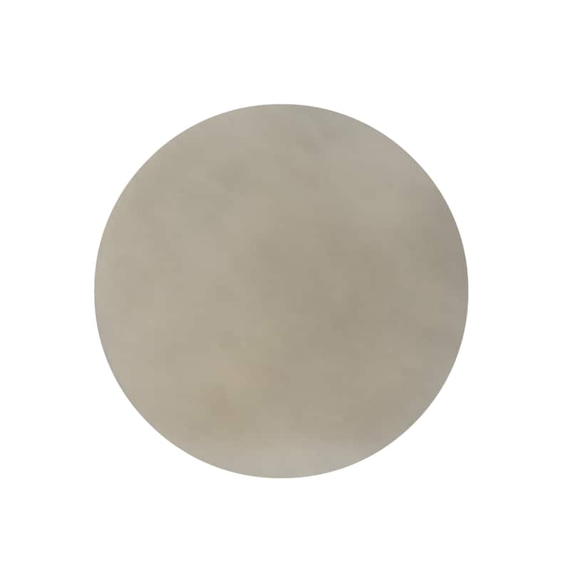 Roomfitters Outdoor Round Top MGO Drum Side Table, Modern Concrete End Table for Patio, Garden or Living Room Accent, Light Grey