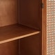 preview thumbnail 11 of 12, Art Leon Woven Rattan Wicker Doors Accent Cabinet Sideboards