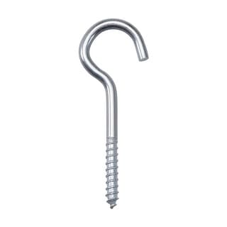 Details about   1.5" Screw Eye Hooks Self Tapping Screws Screw-in Hanger with Plate Silver 30pcs