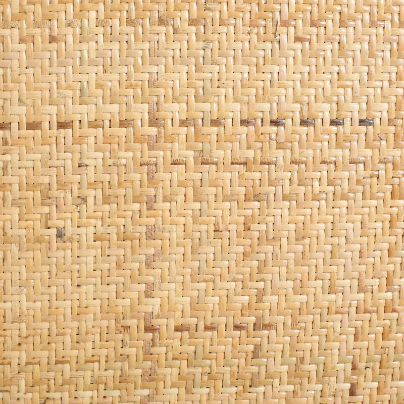 Bohemian Rattan Dining Chair Set of 2, Armless Side Chairs with Wooden Legs