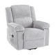 preview thumbnail 16 of 37, Corduroy Recliner Chair, Manual Recliner Sofa with Handle, Pillow Top Arms, Thick Padding, Side Pocket, 330Lbs Capacity Grey
