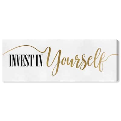 Invest In Yourself Panoramic Canvas by Art Remedy, Gallery Wrapped