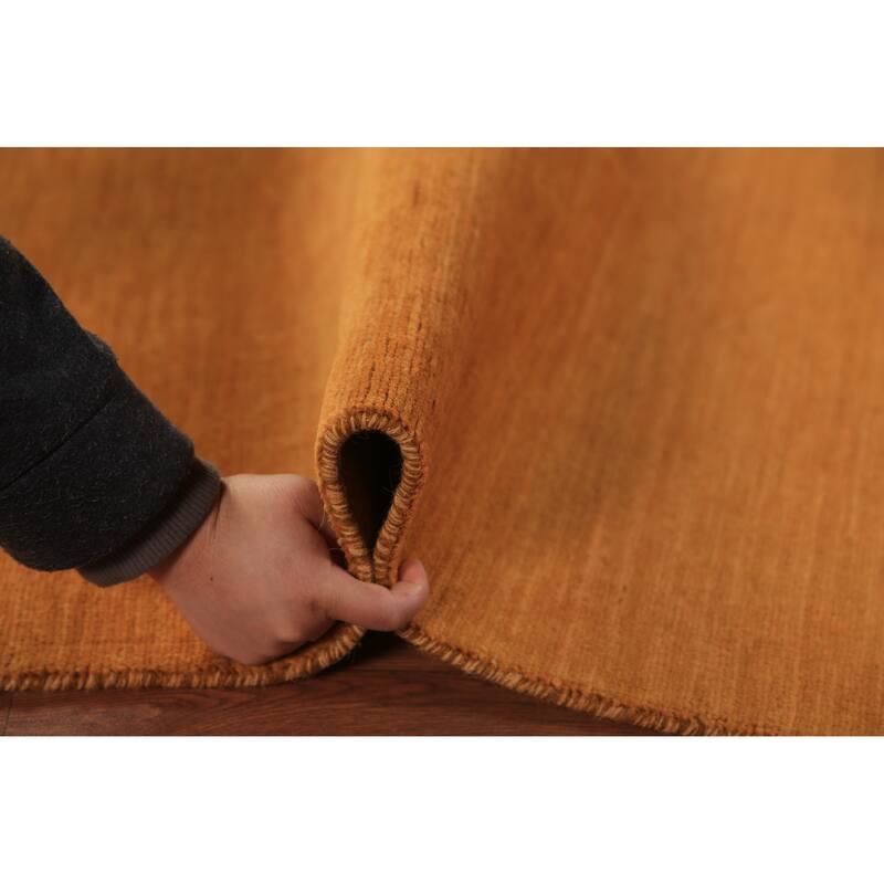 Rust Gabbeh Oriental Runner Rug Hand-Knotted Wool Carpet - 3'5" x 6'6"