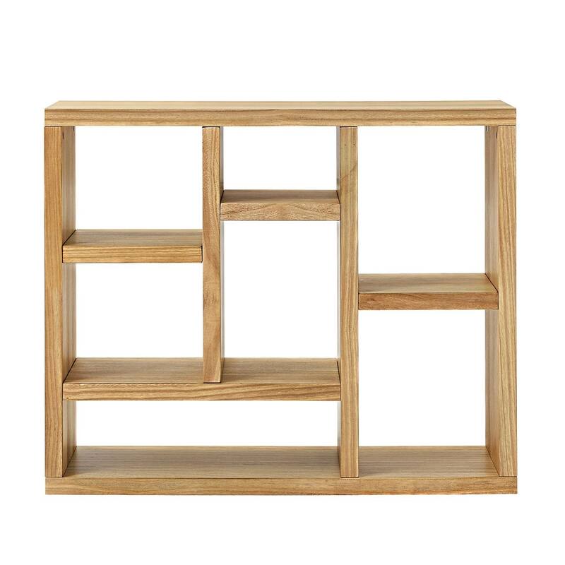 Bookcase, Freestanding Bookshelf with Open Shelves - Natural Wood