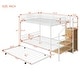preview thumbnail 14 of 12, White Twin over Full Metal Bunk Bed with Trundle and Storage Ladder