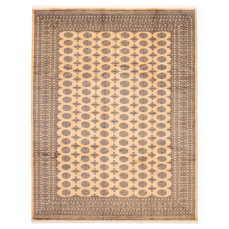 ECARPETGALLERY Hand-knotted Finest Peshawar Bokhara Beige Wool Rug - 9'3 x 12'1 - Beige - 9'3 x 12'1