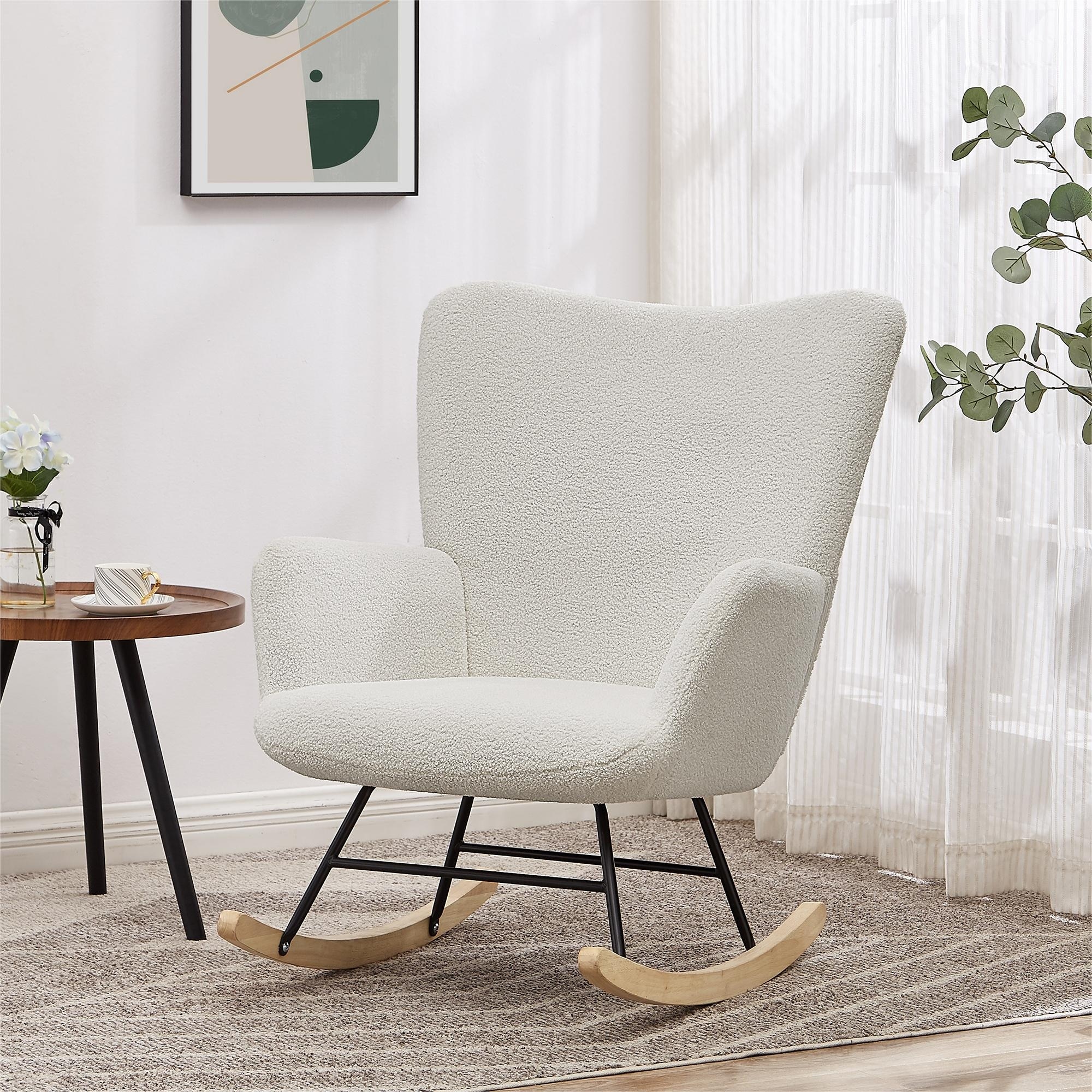 Wicker rocking top chair nursery