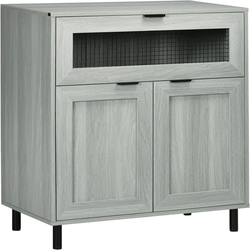Sideboard Buffet Cabinet - 15.75"D x 30"W x 35"H - Grey