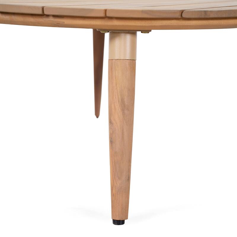 Christopher Knight Home - Alba Outdoor Acacia Wood Coffee Table with Circular Charm