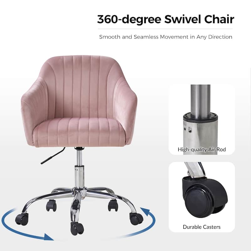 Gerhard Modern Velvet Task Chair - 360 Degree Swivel by HULALA HOME