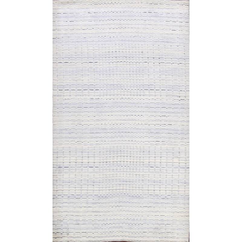 Geometric Modern Moroccan Area Rug Handmade Oriental Wool Carpet - 5'2" x 7'10"