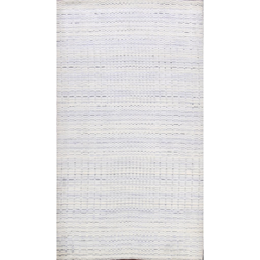 Geometric Modern Moroccan Area Rug Handmade Oriental Wool Carpet - 5'2" x 7'10"