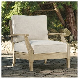 Signature Design By Ashley Carter Hall Outdoor Eucalyptus Patio Sofa In Beige P601 838