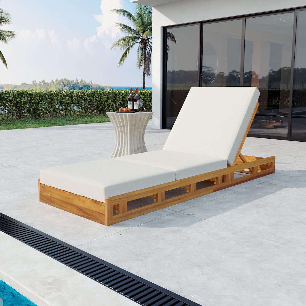 Christopher Knight Home - Isabella Acacia Wood Patio Chaise Lounge Set