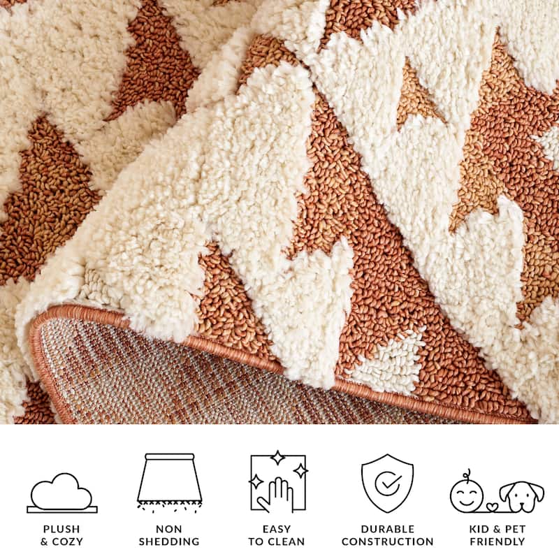 SAFAVIEH Moroccan Tassel Shag Delores 2-inch Thick Rug