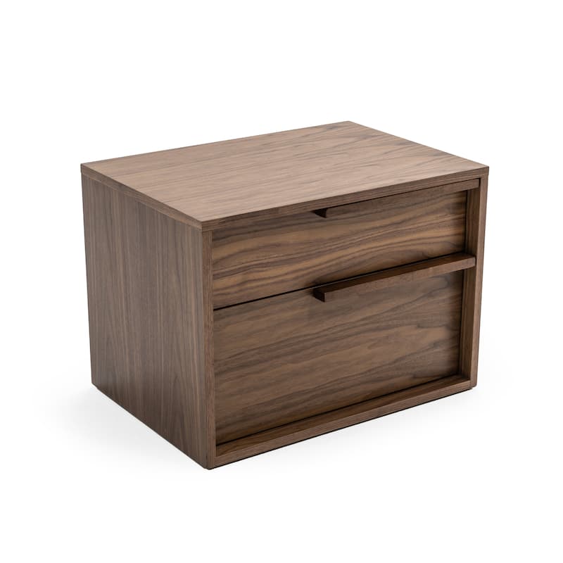 Modrest Amberlie Modern Walnut Nightstand