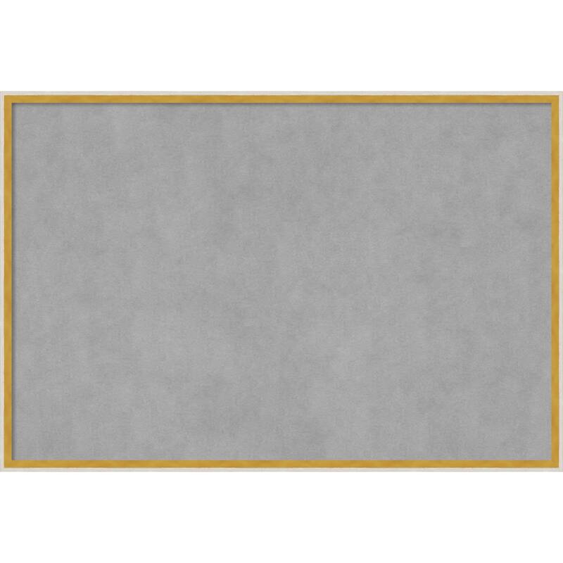 Amanti Art Paige White Gold Framed Magnetic Board