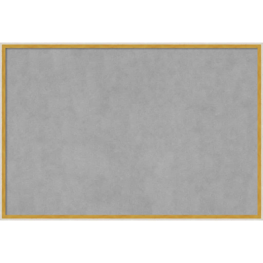 Amanti Art Paige White Gold Framed Magnetic Board