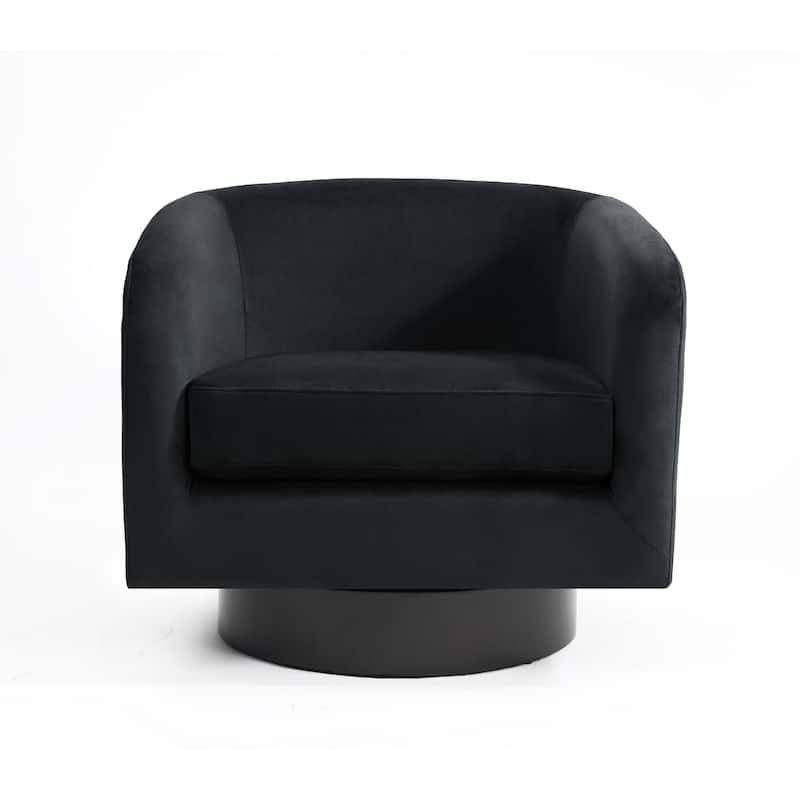 UIXE 360° Swivel Barrel Accent Chair Velvet Armchair For Living Room