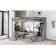 preview thumbnail 5 of 16, Multifunctional Design Full over Full Size Bunk Bed with staircase,the Down Bed can be Convertible to Table Set and Seats.