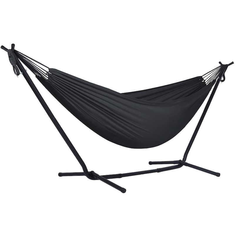 10.7 ft. 2-Person Brazilian-Style hammock with 2-in-1 Convertible Stand
