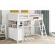 preview thumbnail 55 of 53, Full size Loft Bed with Drawers, Built-in Desk and Shelves, Espresso