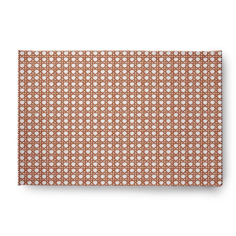 Rattan Geometric Rug - Nutmeg - 3' x 5'