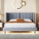 preview thumbnail 3 of 30, Roomfitters Queen Size Upholstered Platform Bed with LED Lights and U-Shaped Headboard, Linen Fabric, for Bedrooms