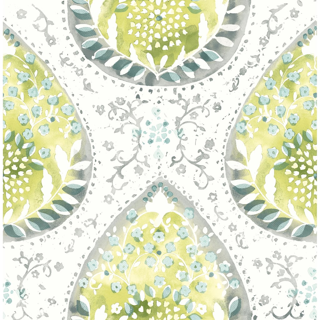 A-Street Prints Alistair Green Medallion Wallpaper