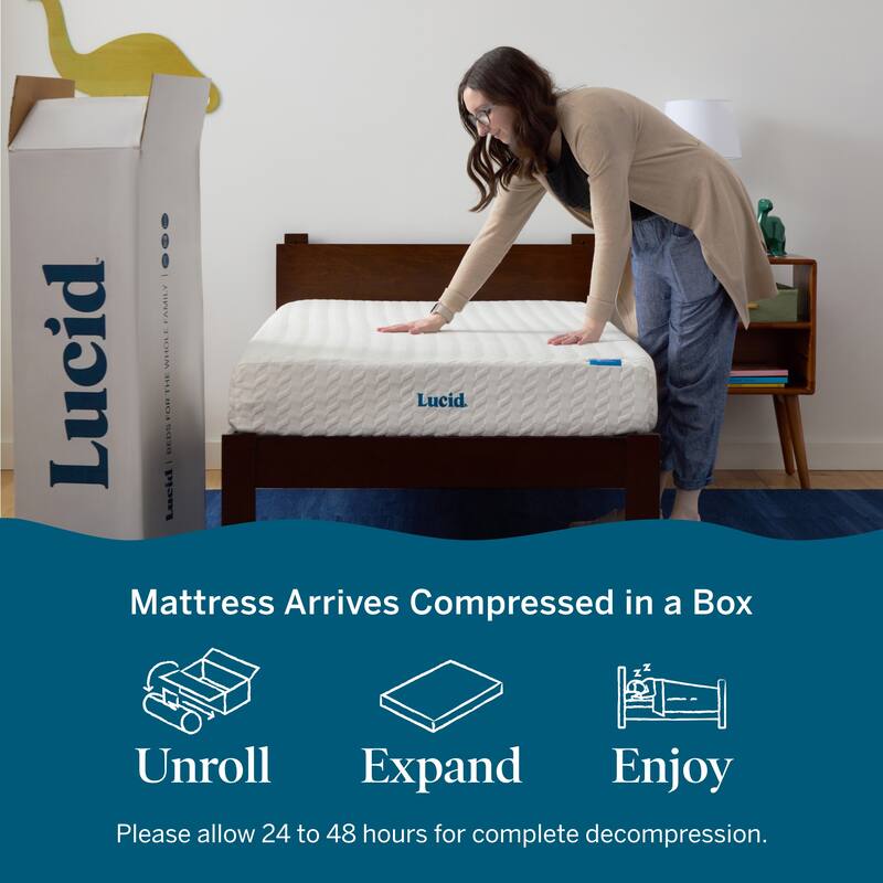 Lucid 8 Inch Gel Memory Foam Mattress