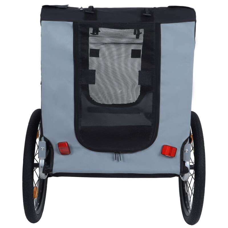 Large Folding Bike Trailer For Dogs - 66lb Capacity All-Terrain Pet Carrier, Durable Steel Frame For Cycling