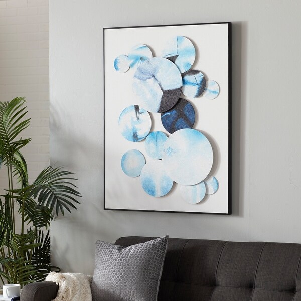 Blue Cotton Contemporary Framed Wall Art 40 x 30 x 3 - 30 x 3 x 40. Opens flyout.