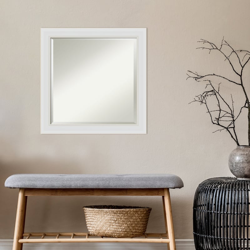 Beveled Wall Mirror - Flair Polished Nickel Frame