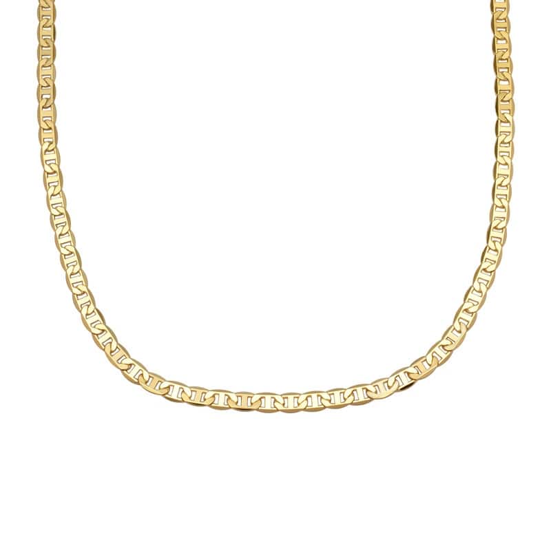 Victoria Townsend Gold Plated Flat Anchor Chain Link Necklace