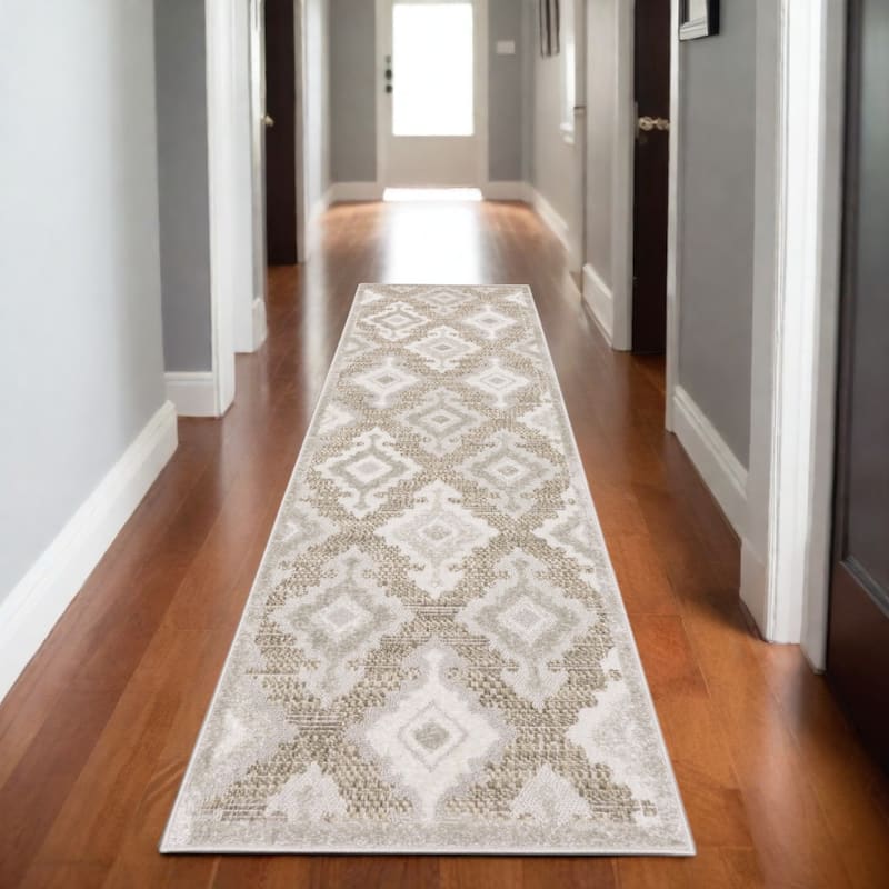 HomeRootsOriental Casual Runner Area Rug - 90.55' X '26.77' X '0.32