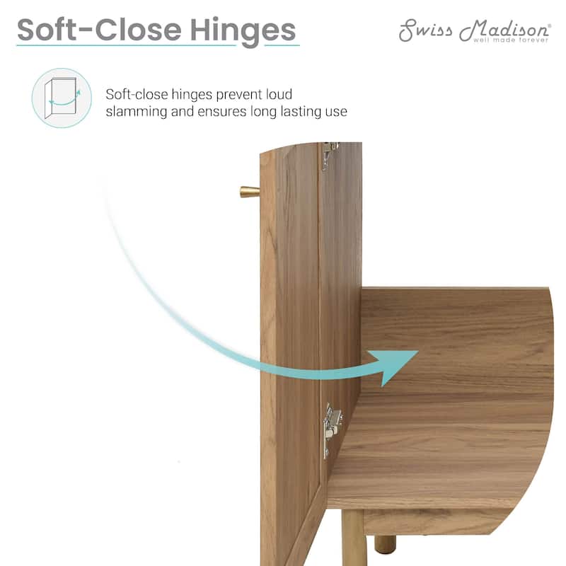 Classé 36" Wall-Mounted Bathroom Vanity in Oak