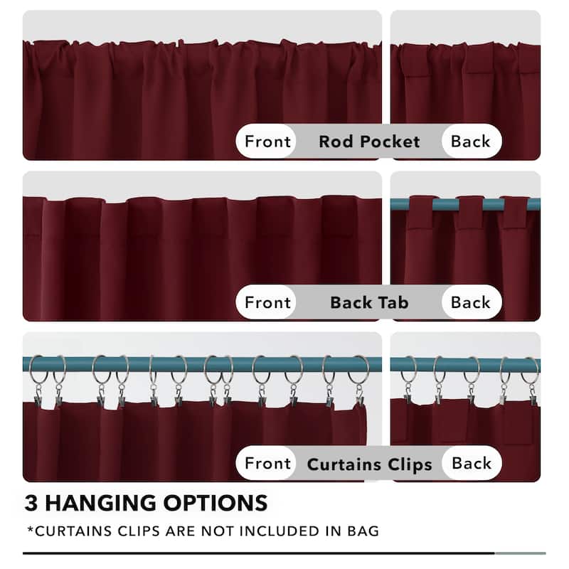Deconovo Back Tab Blackout Curtains (2 Panel)