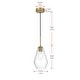 preview thumbnail 3 of 11, Elegant Lighting Gene Single Light 7" Wide Mini Pendant with Clear