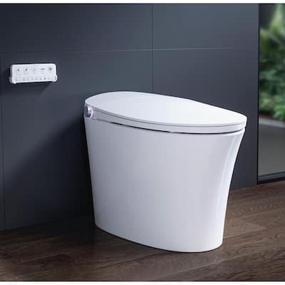 Smart Elongated Bidet Toilet, 1.27 GPF, Heated Seat, UVC, Auto Flush - 12 inch Rough In