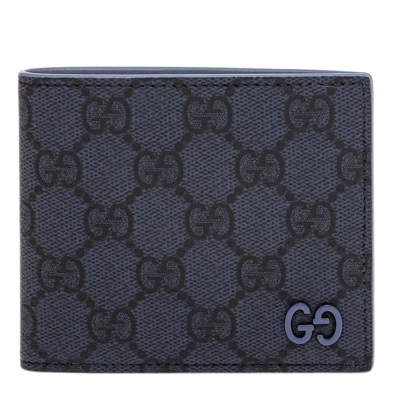 Gucci Men's Bifold GG Wallet - Dark Blue and Dusty Blue
