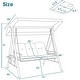 preview thumbnail 5 of 29, MCombo 3 Seat Patio Swings with Canopy, Adjustable Canopy Swing Sets for Backyard, Poolside, Balcony 4092