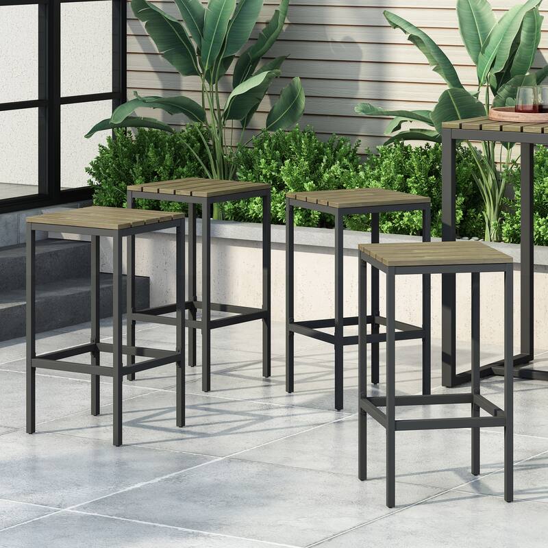 Carolina Acacia Wood Bar Stools by Christopher Knight Home