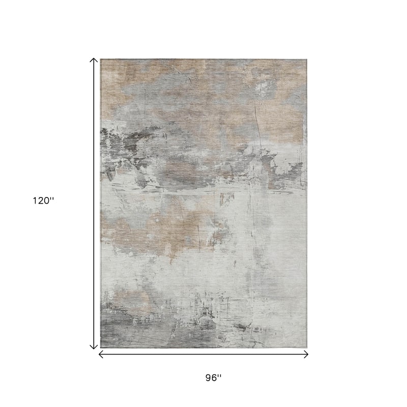 HomeRoots Abstract Transitional Rectangle Outdoor Rug