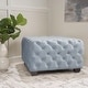 preview thumbnail 28 of 42, Jaymee Modern Glam Button Tufted Velvet Ottoman by Christopher Knight Home