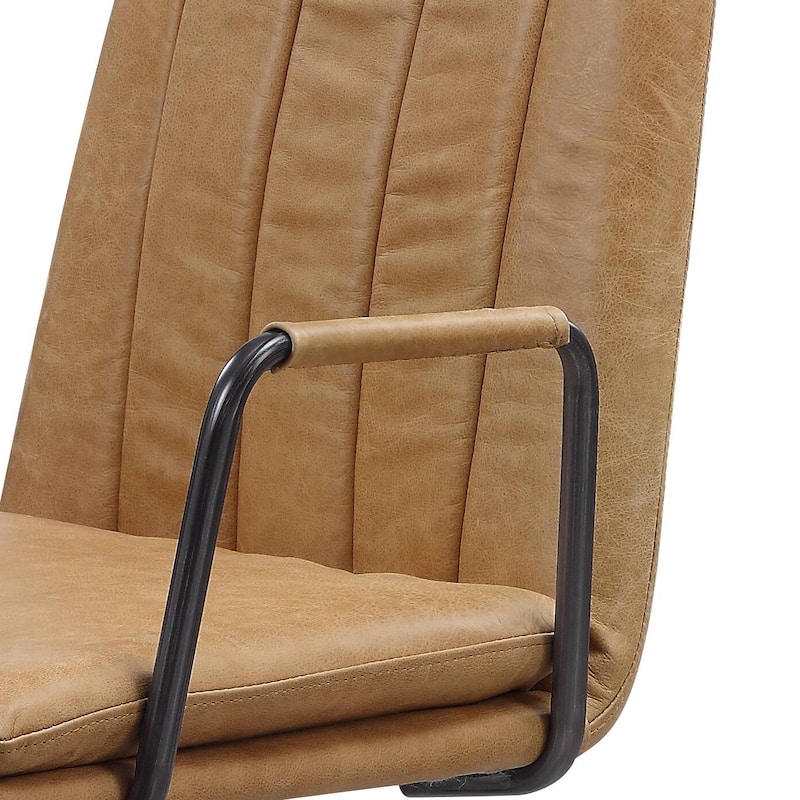 Leather Executive Office Chair, 360 Swivel Ergonomic Chair, Rolling Desk Chair with Adjustable Height and Wheels - N/A