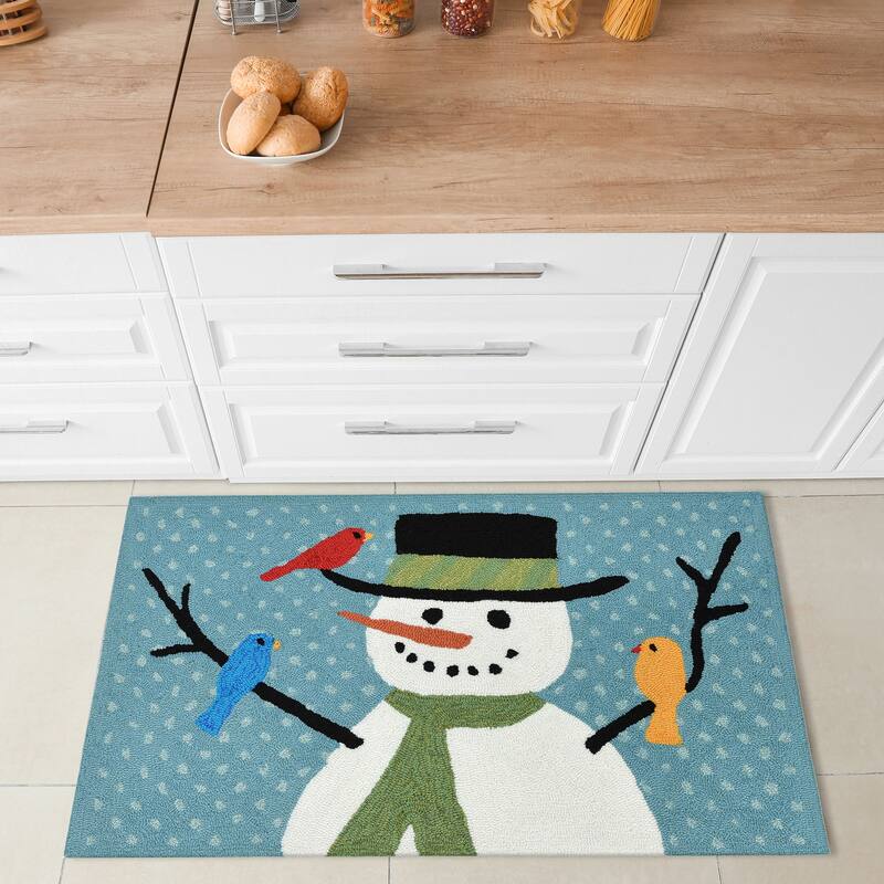 Liora Manne Frontporch Snowman And Friends Indoor/Outdoor Mat