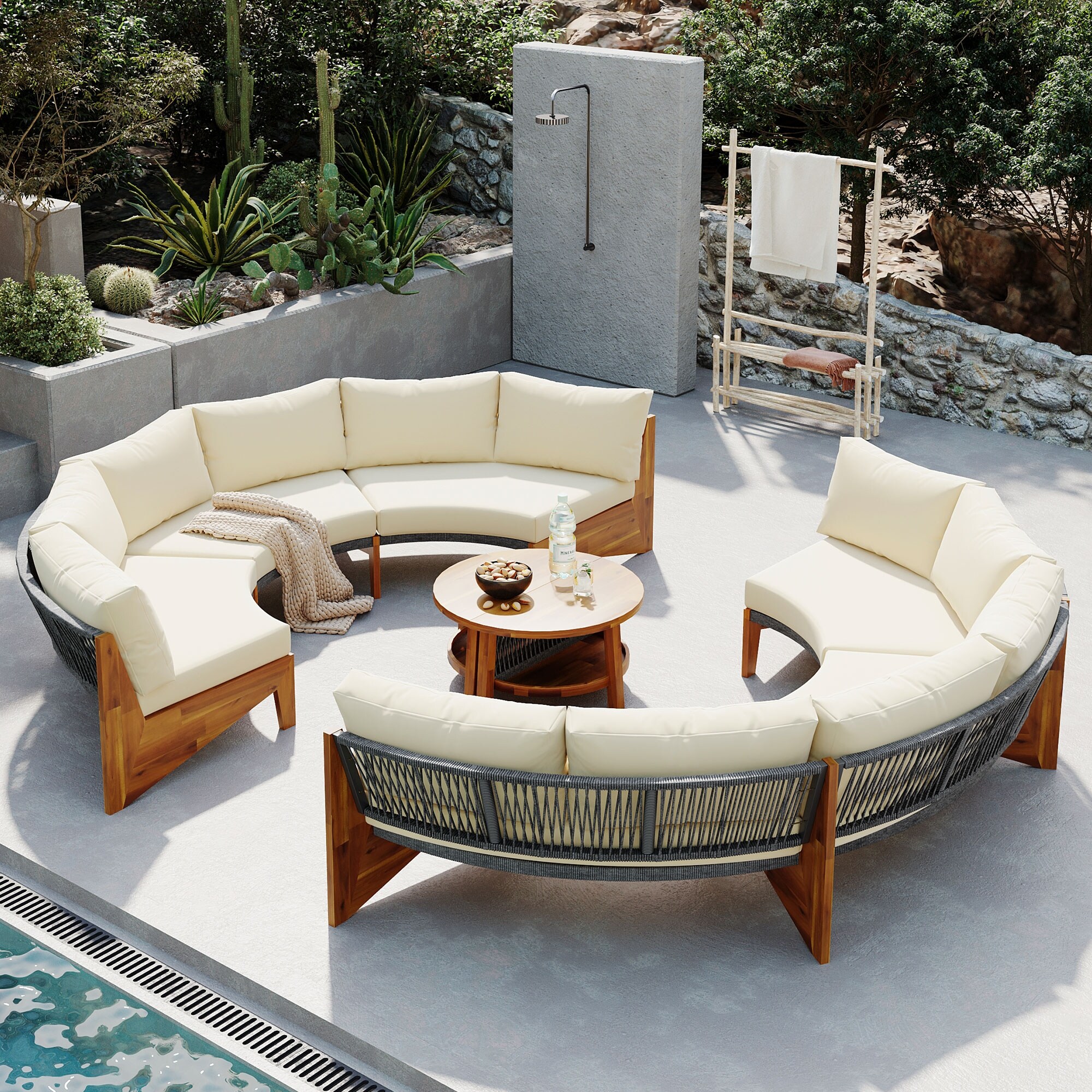 Deep cushion outdoor sectional 2025