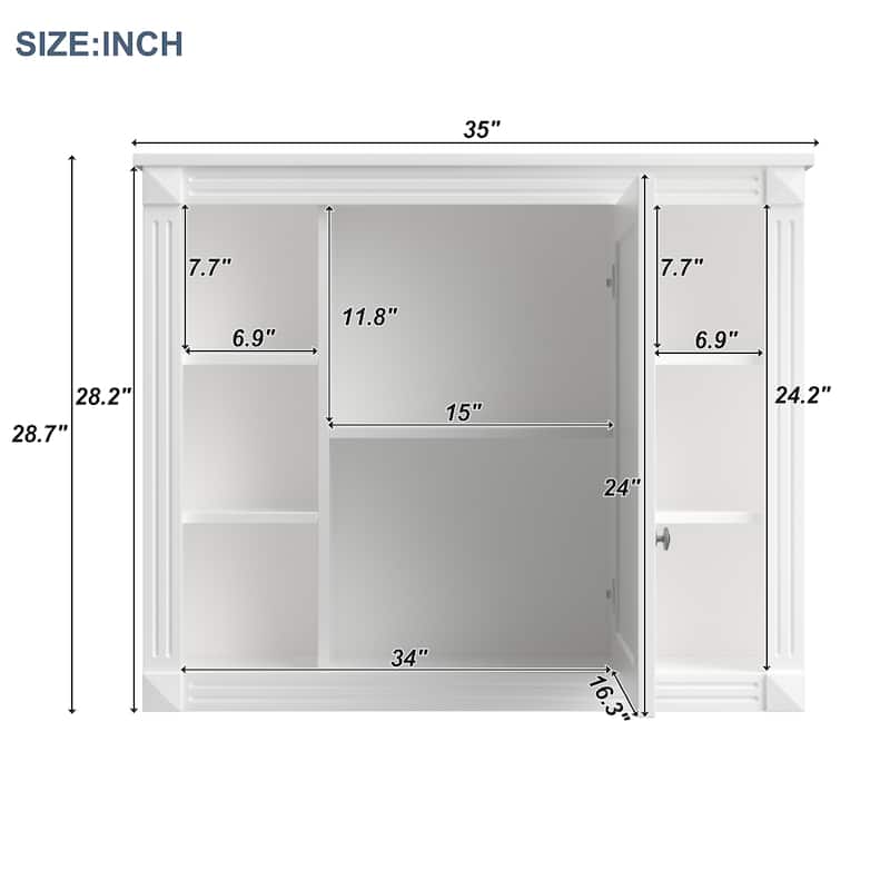 Bathroom Vanity with Top Sink and Mirror Cabinet