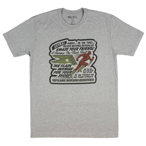 Shop Dc Comics T Shirt The Flash Wings For Shoes Men S Tee Tv