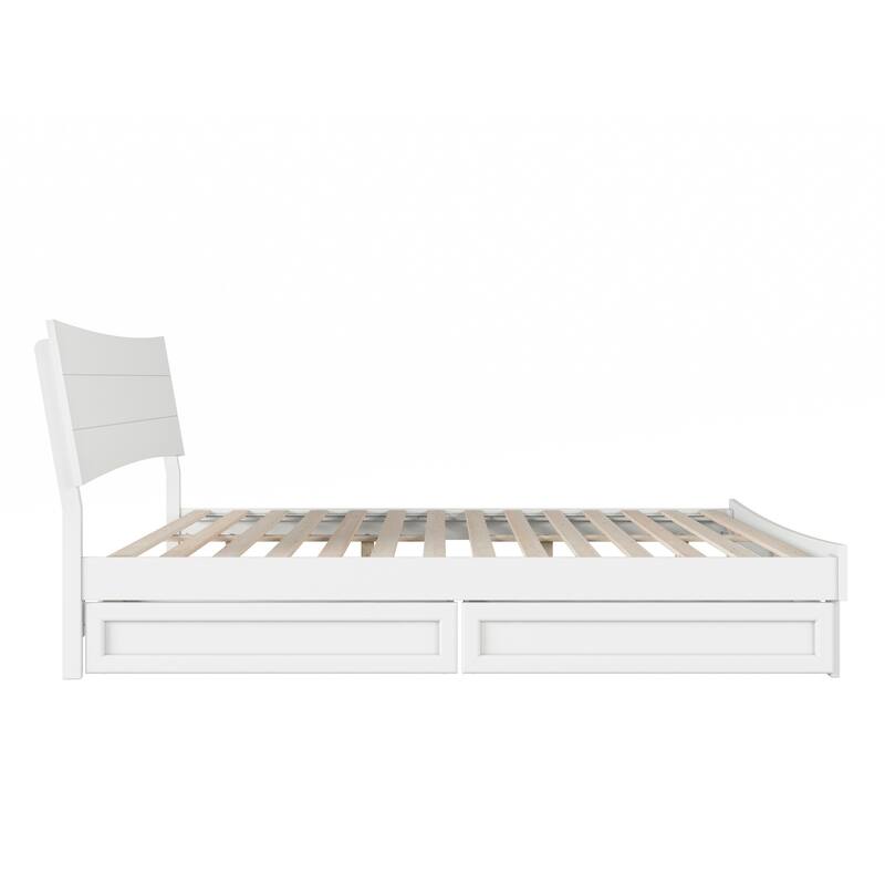 Phoenix Wood Platform Bed with Storage Drawers